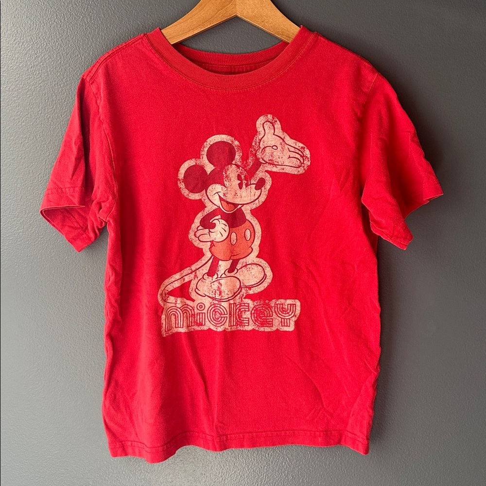 🐭DISNEY Mickey Mouse Tee shirt red size 7/8 youth girls boys unisex